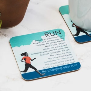 Running Coaster – gift for a runner - female runner