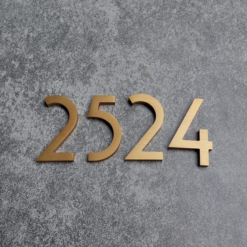 Custom Solid Brass Numbers,PersonalizedBrassLetters,BrushedBrassLetters,MetalLetters,Commercial Signage,3D Number Signage,VintageStyle Signs image 7