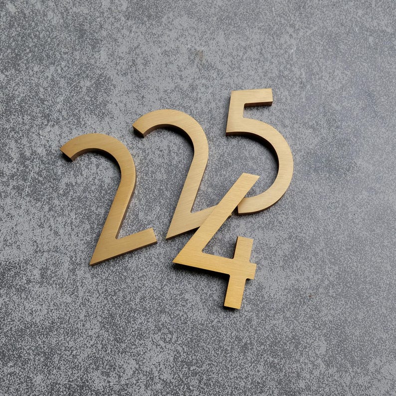 Custom Solid Brass Numbers,PersonalizedBrassLetters,BrushedBrassLetters,MetalLetters,Commercial Signage,3D Number Signage,VintageStyle Signs image 8