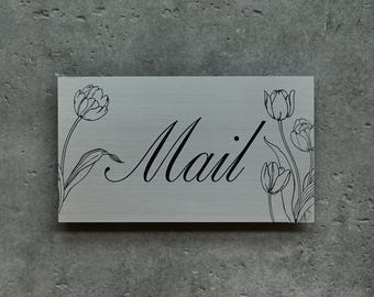 Personalized aluminum signs, custom metal door signs, logo signs, custom door plaques, engraved door signs, modern-style address plaques