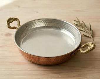 Copper Turkish Pan | Brass Handle Cookware