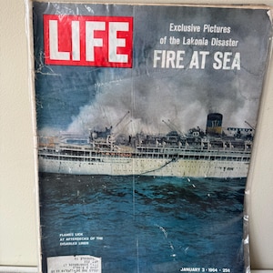 Life Magazine January 3, 1964, Fire at Sea