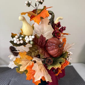 Black Mason Jar Fall Arrangement