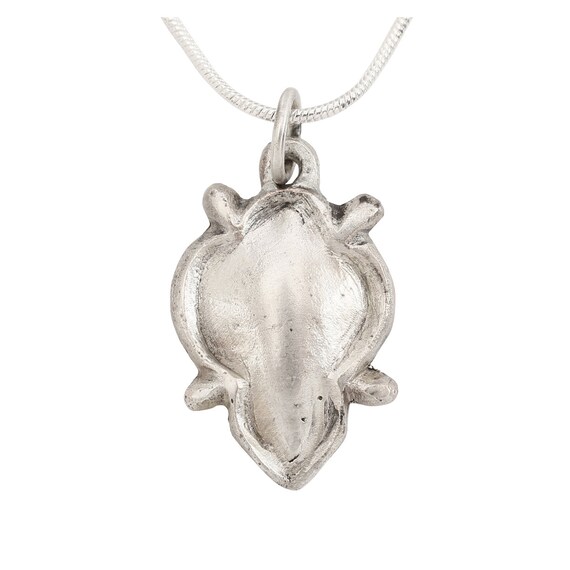Good Large Scandinavian Heart Pendant Necklace, 1… - image 1