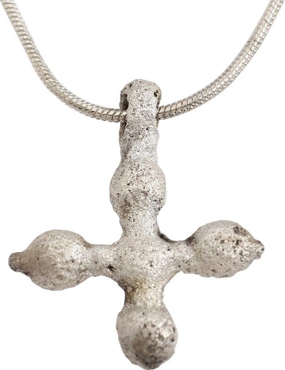 Medieval Christian Cross Necklace C.800-1000 AD - image 2