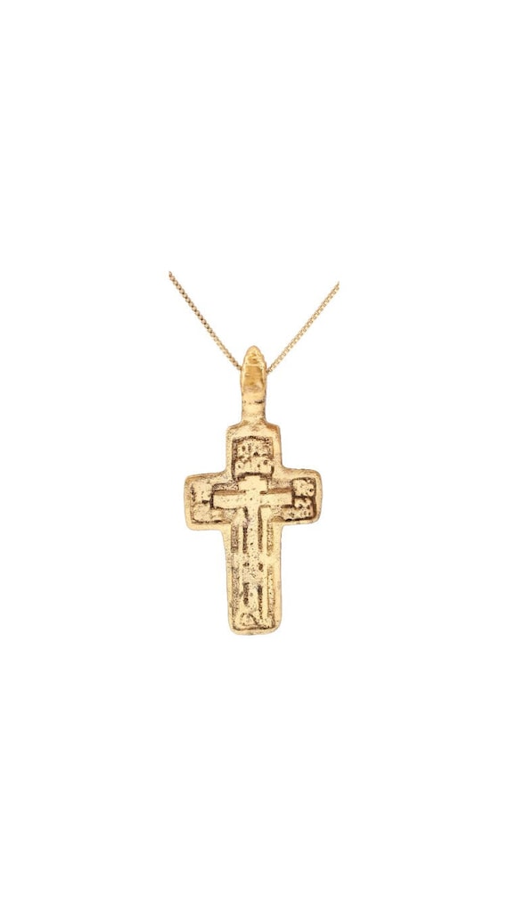 Fine Eastern European Christian Cross Necklace  17