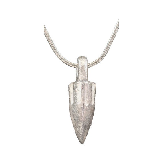 Ancient Roman Arrowhead Pendant Necklace, C.100 B… - image 1