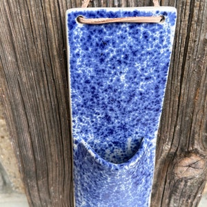 Ceramic Wall Pocket in Splatterware Hand Made image 4