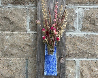 Ceramic Wall Pocket in Splatterware Hand Made