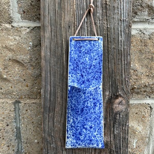 Ceramic Wall Pocket in Splatterware Hand Made image 2