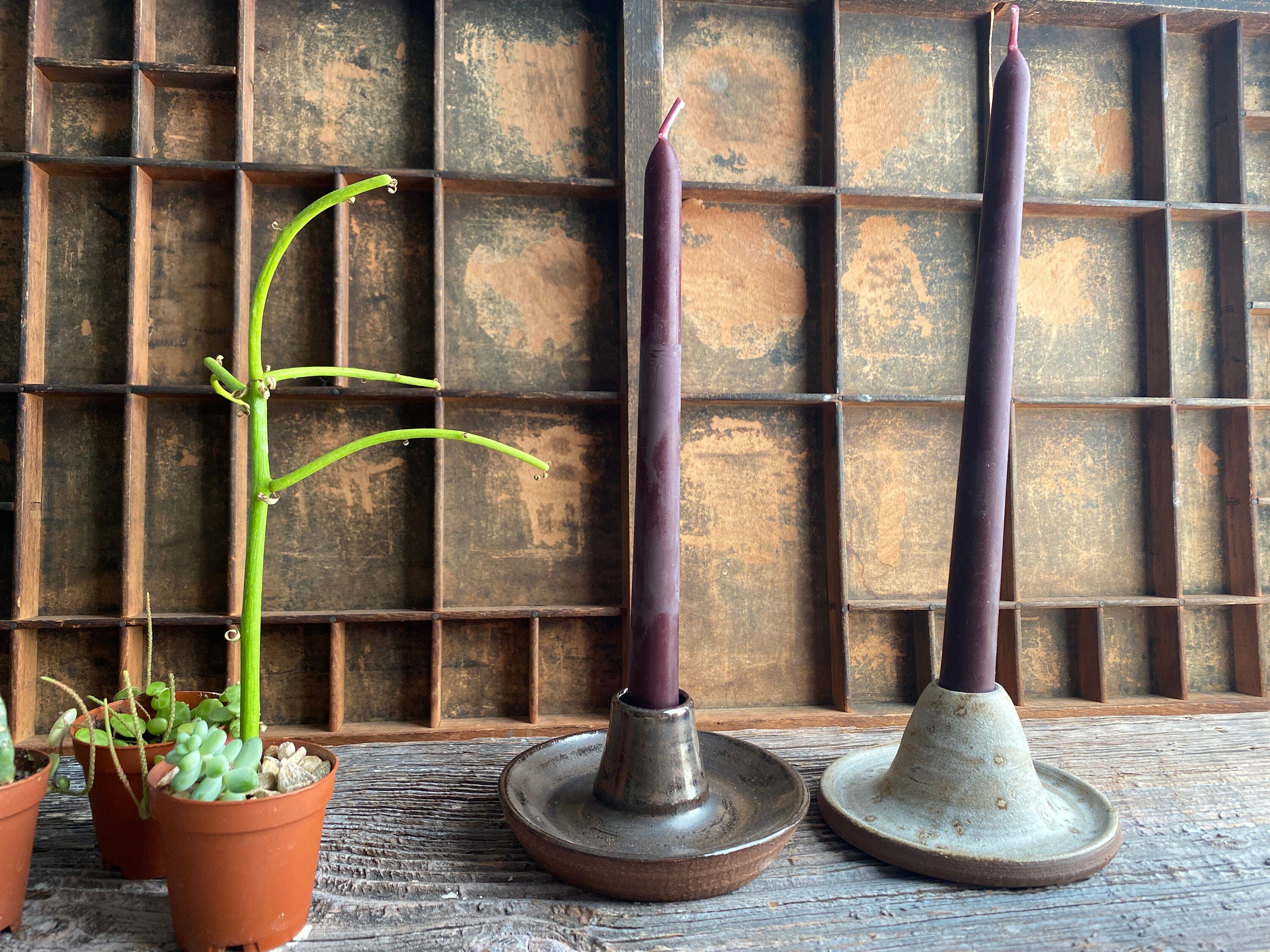 Brooklyn Red Clay Candlestick Wheelthrown Etsy