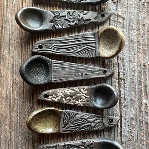 Ceramic Spice Spoon Hand Sculpted image 3