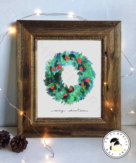Merry Christmas Wreath Art Printable - Il 570xN.4027129158 Kvn7 