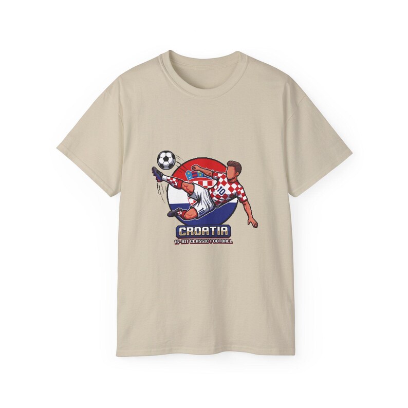 Camiseta de jugador de fútbol croata / Ilustración de patada de fútbol, escudo croata imagen 6