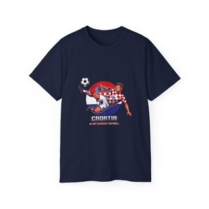 Camiseta de jugador de fútbol croata / Ilustración de patada de fútbol, escudo croata imagen 11