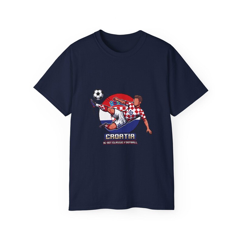 Camiseta de jugador de fútbol croata / Ilustración de patada de fútbol, escudo croata imagen 11