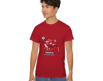 Camiseta de jugador de fútbol de Turquía / Camiseta gráfica de patada de fútbol de Turquía