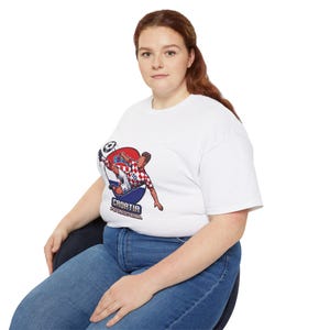 Camiseta de jugador de fútbol croata / Ilustración de patada de fútbol, escudo croata imagen 18