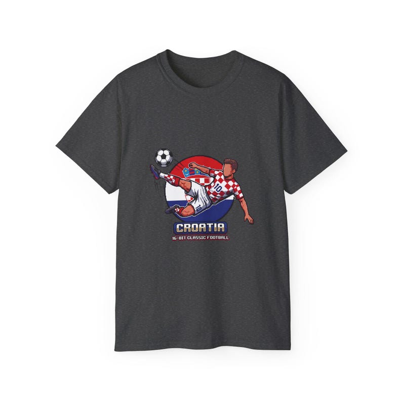 Camiseta de jugador de fútbol croata / Ilustración de patada de fútbol, escudo croata imagen 9