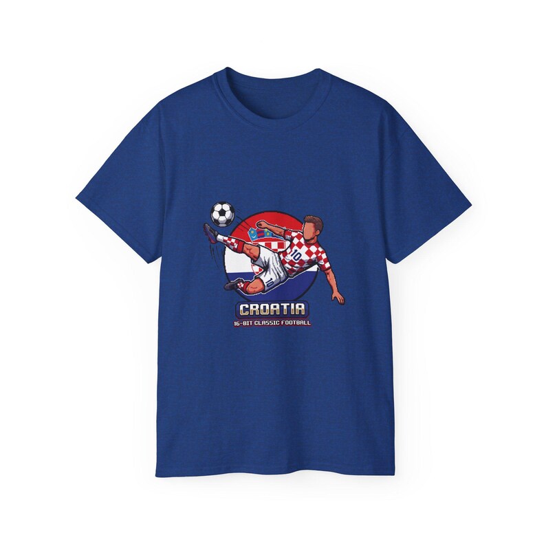 Camiseta de jugador de fútbol croata / Ilustración de patada de fútbol, escudo croata imagen 2