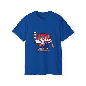 Camiseta de jugador de fútbol croata / Ilustración de patada de fútbol, escudo croata imagen 10