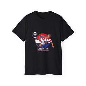 Camiseta de jugador de fútbol croata / Ilustración de patada de fútbol, escudo croata imagen 5