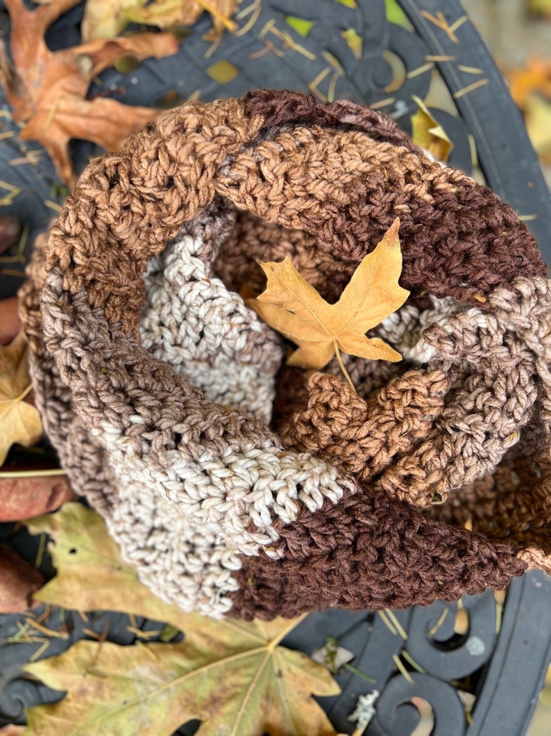 Cozy Chevron pattern Infinity Scarf image 1