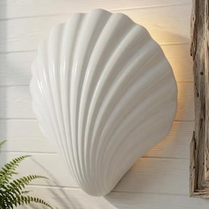 Neptune Handmade Wall Light | Scallop Shell Wall Sconce | Battery or Mains LED