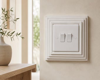 Light Switch Cover | Mid-Century Pyramid Design | Handmade UK