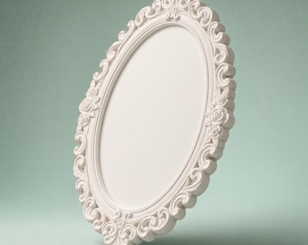 Medallón de techo de 30,5 x 24 cm, rosetón de yeso alargado clásico para lámpara colgante — Regencia
