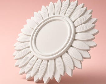 Rozeta sufitowa 12 cali, kwiatowa, wiktoriańska, tynkowa, sufitowa, do lampy wiszącej — Daisy