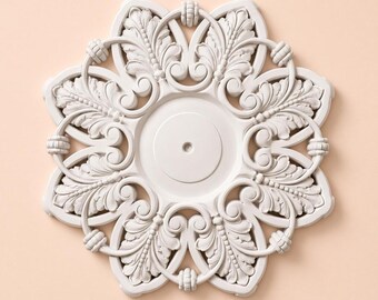 Deckenrosette 15 Zoll, viktorianische Gipsrosette für Kronleuchter — Alberta