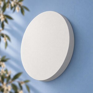Plaster Wall Sconce, Soft Minimalist, Battery or Hardwired Wall Light — Organic Round