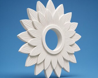 Medallón de techo de 25 cm, rosetón de yeso con diseño floral inglés para lámpara colgante — Girasol