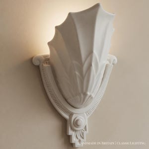 Valentina Wall Light | Easy DIY Fit | LED Included | Plaster Uplighter | 11x7.5 inch | Handmade UK
