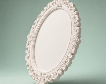 Ceiling Medallion 12 × 9.5 in, Classical Elongated Plaster Ceiling Rose for Pendant Light — Regency