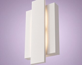 Plaster Wall Light, Organic Modern, Battery or Hardwired — Sculptural Sconce