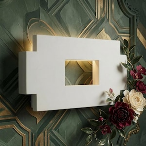 Berlin Handmade Wall Light | Bauhaus Rectangular Wall Sconce | Battery or Mains LED