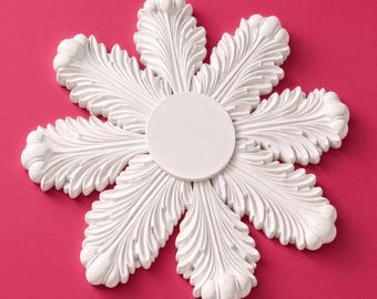 Deckenrosette 15 Zoll, viktorianische Akanthus-Gipsrosette für Kronleuchter — Herzogin