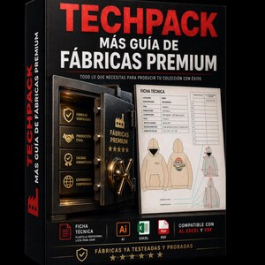 Fashion Tech Pack Template, Clothing Production Kit, Factory Suppliers List, Apparel Techpack AI Excel PDF, Brand Startup Guide