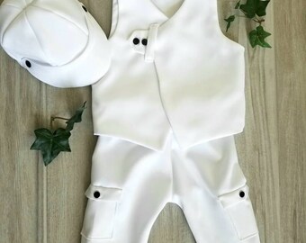 Baby boy baptism outfit, baby boy christening outfit, baby boy blessing outfit, baby boy white suit, Easter boy outfit