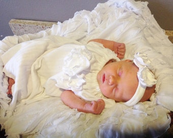 Baby Girl Baptism Dress, Baby Girl Christening Dress, Blessing Dress, White Dress, Flower Girl Dress