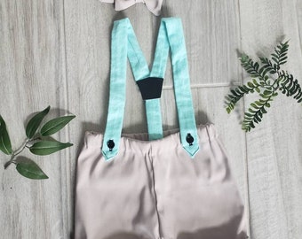 Easter Outfit, Spring Ring bearer outfit, boy photo shoot, baptism outfit, wedding boy outfit, boy suit, suit with suspenders, Spring suit