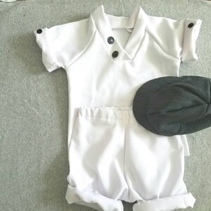 Baby boy baptism outfit, baby boy christening outfit, baby boy blessing outfit, baby boy white suit image 5