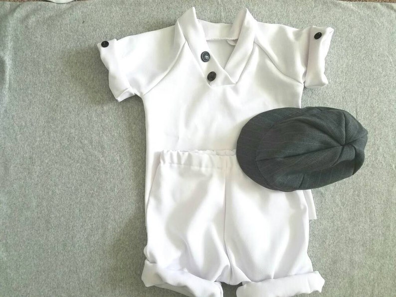 Baby boy baptism outfit, baby boy christening outfit, baby boy blessing outfit, baby boy white suit image 5