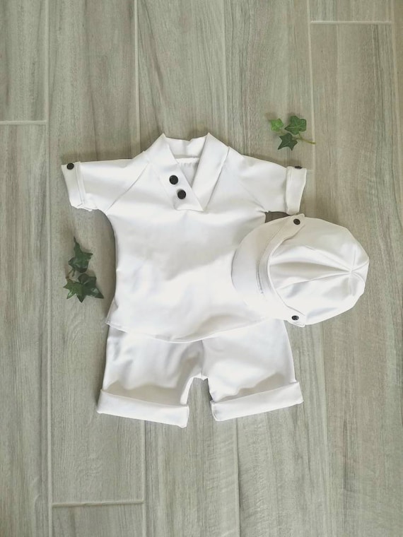 white christening outfit baby boy