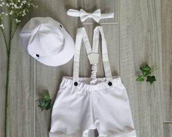 Ring bearer outfit, baby boy baptism outfit, baby boy christening outfit, boy blessing outfit, boy suit, suit with suspenders,birthday suit