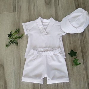 Baby boy baptism outfit, baby boy christening outfit, baby boy blessing outfit, baby boy white suit image 6