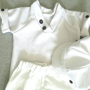 Baby boy baptism outfit, baby boy christening outfit, baby boy blessing outfit, baby boy white suit image 4