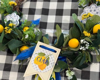 Amalfi Coast Lemon and Greenery Wreath